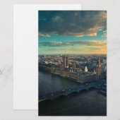 Londense stadsgezicht bij zonsondergang briefpapier (Voorkant / Achterkant)