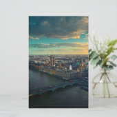 Londense stadsgezicht bij zonsondergang briefpapier (Staand voorkant)