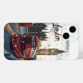 Londense stadsgezicht met dubbeldekkerbus & Big Be Case-Mate iPhone Case (Achterkant (horizontaal))