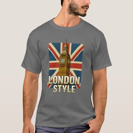 Londense Stijl T-shirt (Voorkant)