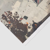 Londense straat telefooncel decoupage tissuepapier (Detail)