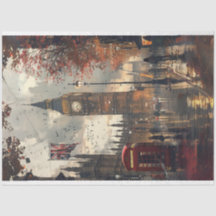 Londense straat telefooncel decoupage