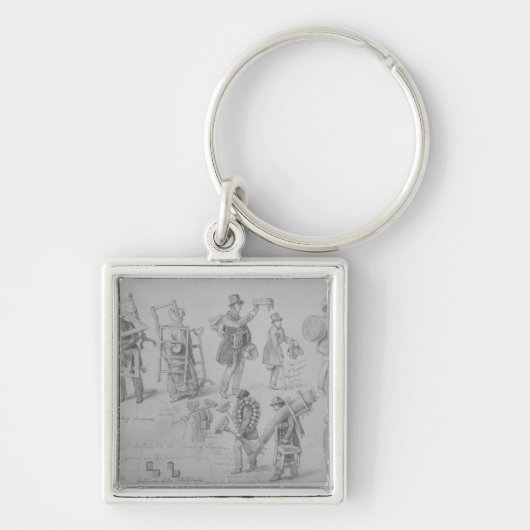 Londense straathandelaren, 1830-40 sleutelhanger (Voorkant)