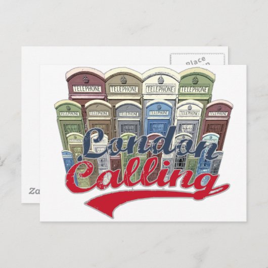Londense t-shirt briefkaart (Voorkant / Achterkant)