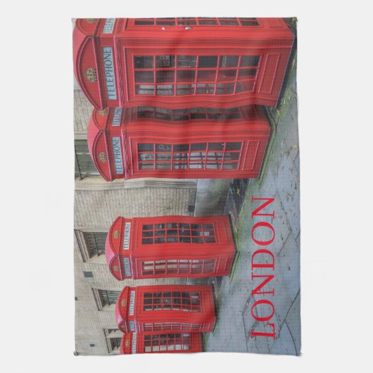 Londense telefoonboxen theedoeken (Verticaal)