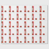 Londense telefooncel rode dubbeldeksbus cadeaupapier (Vlak)