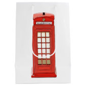 Londense telefooncel rode dubbeldeksbus medium cadeauzakje (Achterkant)