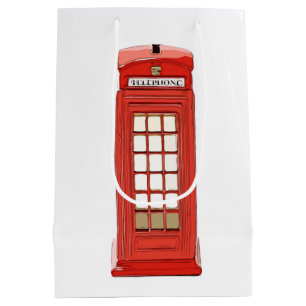 Londense telefooncel rode dubbeldeksbus medium cadeauzakje