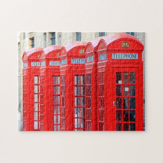 Londense telefoonhokjes. legpuzzel (Horizontaal)