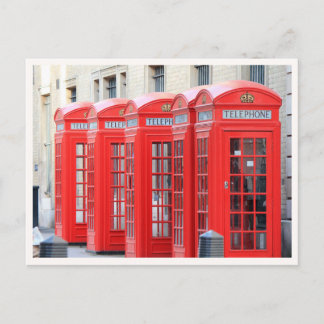 Londense telefoonhokjes vintage rode foto groet briefkaart