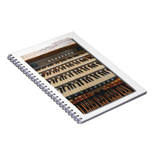 Londense 'Temple Church organ notebook' Notitieboek (Rechterzijde)