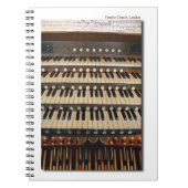Londense 'Temple Church organ notebook' Notitieboek (Voorkant)