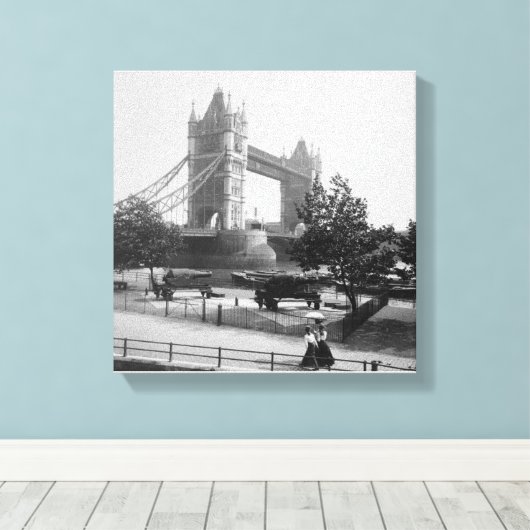  Londense towerbrug, druk op de rivier de Theems Canvas Afdruk (Insitu (Houten vloer))