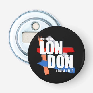 Londense typografie button flesopener