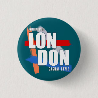 Londense typografie ronde button 3,2 cm