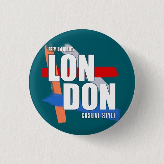 Londense typografie ronde button 3,2 cm (Voorkant)