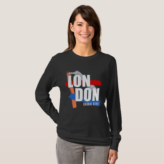 Londense typografie t-shirt (Voorkant volledig)