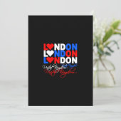 Londense uitnodiging - kies stijl & pas aan! (Staand voorkant)