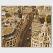 Londense uitzicht panorama met stadsarchitectuur cadeaupapier (Vlak)