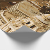 Londense uitzicht panorama met stadsarchitectuur cadeaupapier (Hoek)