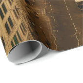 Londense uitzicht panorama met stadsarchitectuur cadeaupapier (Rol Hoek)