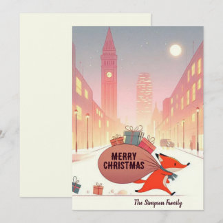 londense vos feestdagenkaart