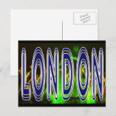 Londense vuurwerkfeest op het briefkaart Thames (Voorkant / Achterkant)