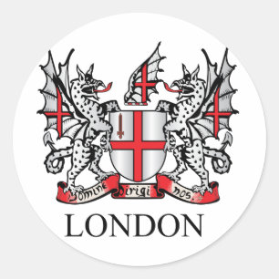 Londense wapenschild ronde sticker