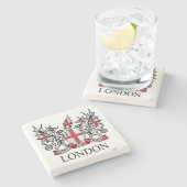 Londense wapenschild stenen onderzetter (Zijkant)