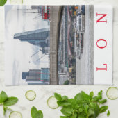 Londense waterloo Bridge theedoek (Gevouwen)