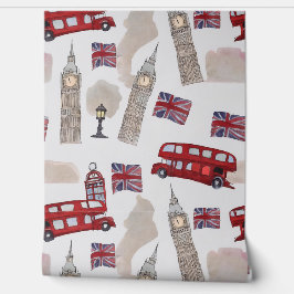 londense Waterverf voor bellen Behang