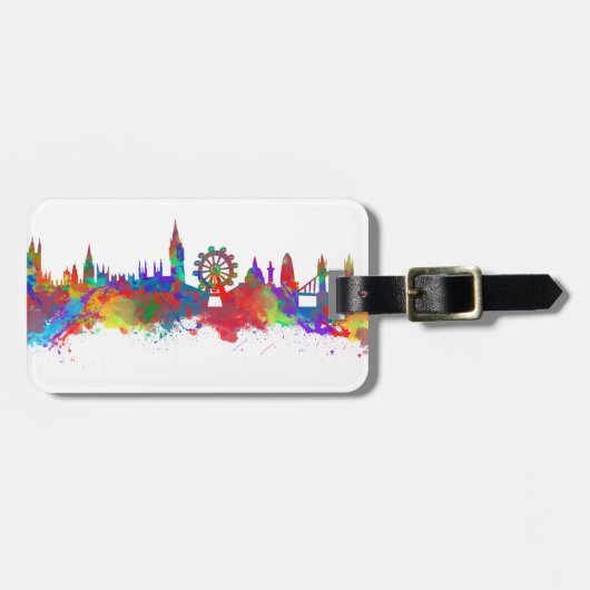 Londenskyline Bagagelabel (Voorkant horizontaal)