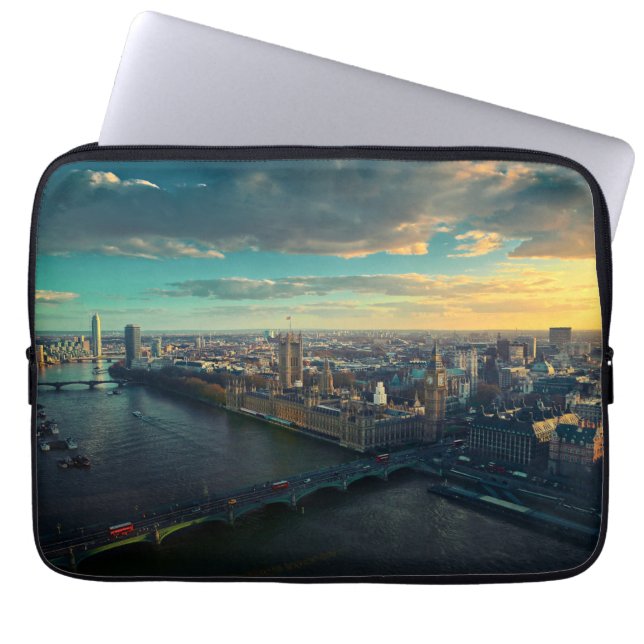 Londenskyline Laptop Sleeve (Voorkant)