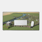 London 1300 Aerial Uitzicht Deskmat Bureaumat (Keyboard & Muis)