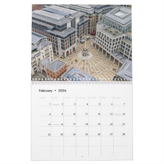 London 2026 Calendar Kalender (Feb 2026)
