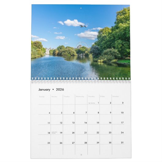 London 2026 Calendar Kalender (Jan 2026)