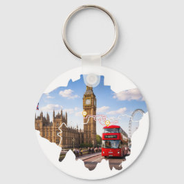 London 26.2 Marathoner Course Map Keychain