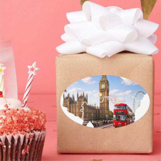 London 26.2 Marathoner Course Map Sticker (Feest)