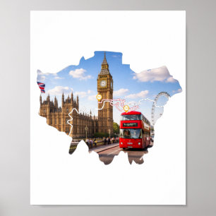 London 26.2 Marathonroute Poster