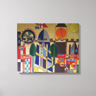London Acrylc Cubisme Canvas Afdruk