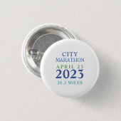 London April 23 Marathon Custom Text Canvas tas Ronde Button 3,2 Cm (Voorkant /achterkant)