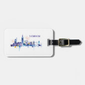 London Art Waterverf Painting Bagagelabel (Voorkant horizontaal)