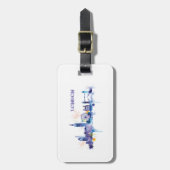 London Art Waterverf Painting Bagagelabel (Voorkant verticaal)