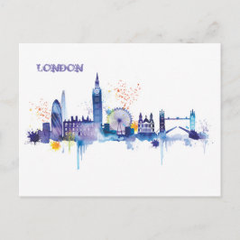 London Art Waterverf Painting Briefkaart