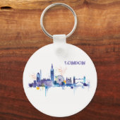 London Art Waterverf Painting Sleutelhanger (Voorkant)