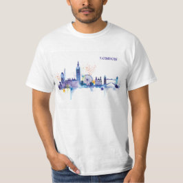 London Art Waterverf Painting T-shirt