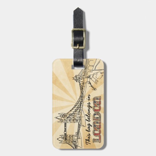 London Bagagelabel Bag Label (Voorkant verticaal)