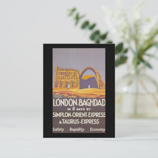 London Baghdad simplon orient express Briefkaart (Staand voorkant)