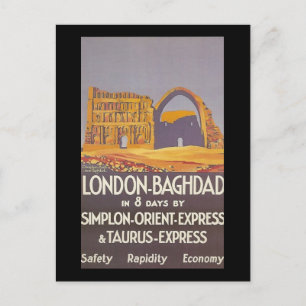 London Baghdad simplon orient express Briefkaart