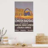 London Baghdad simplon orient express Poster (Keuken)